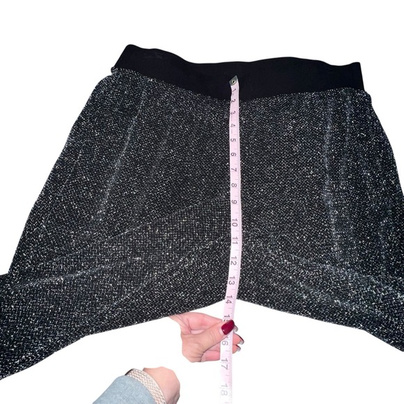 Torrid Jogger Stretch Waist Front Pockets Versatile Black Sparkle Size1X Cropped - Picture 7 of 13